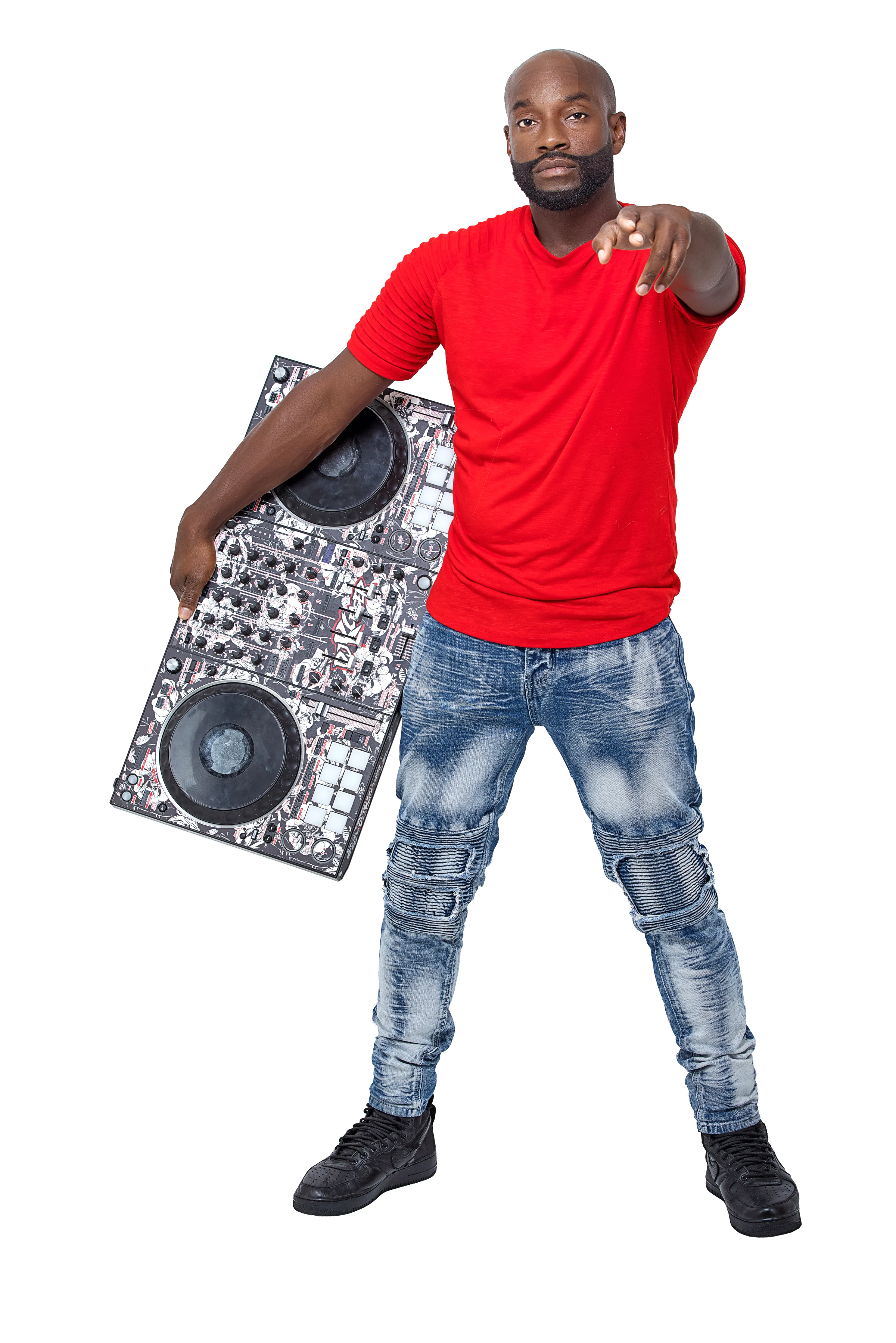 DJ KCeaser with his custom controller