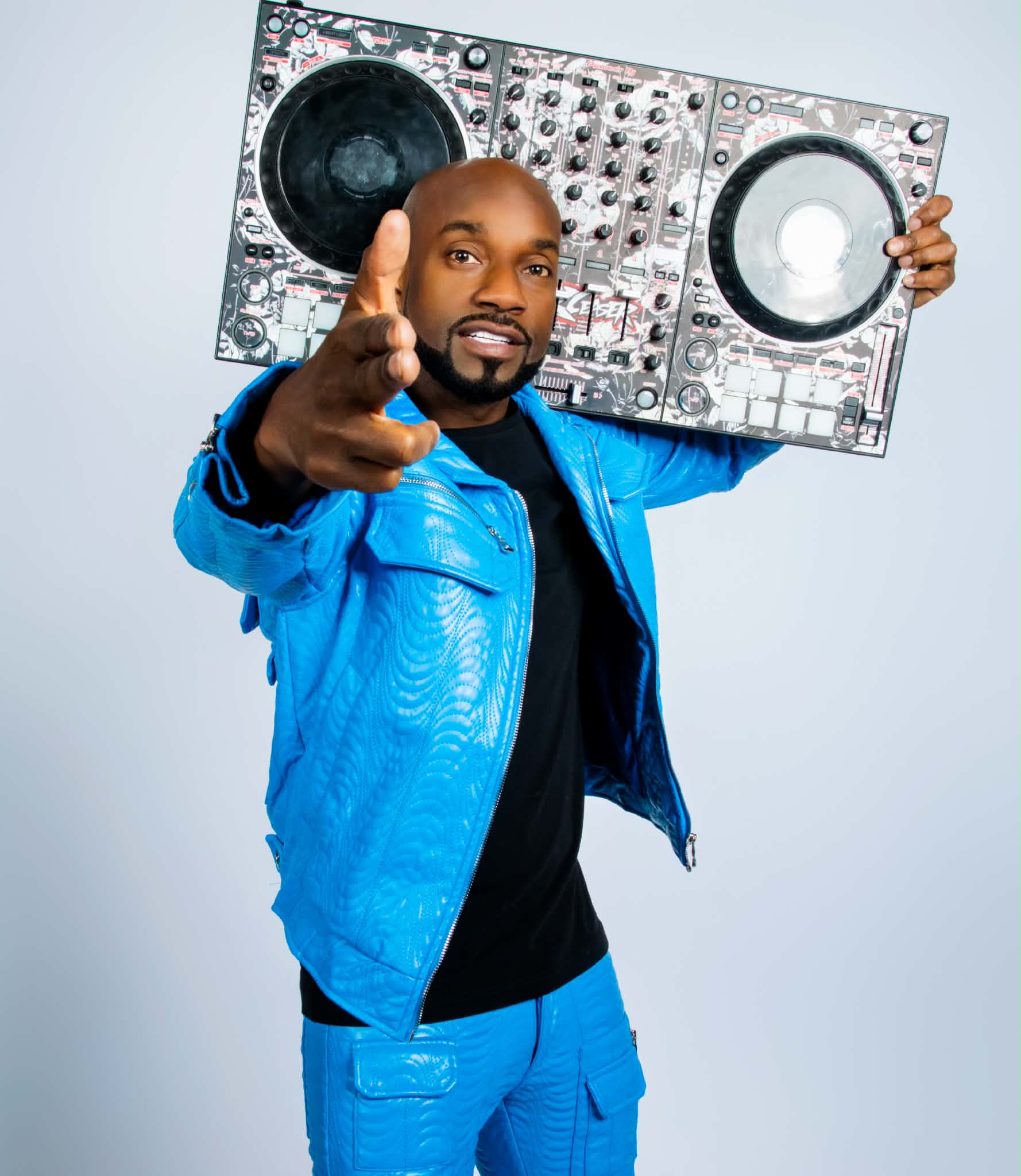 DJ KCeaser with DJ controller